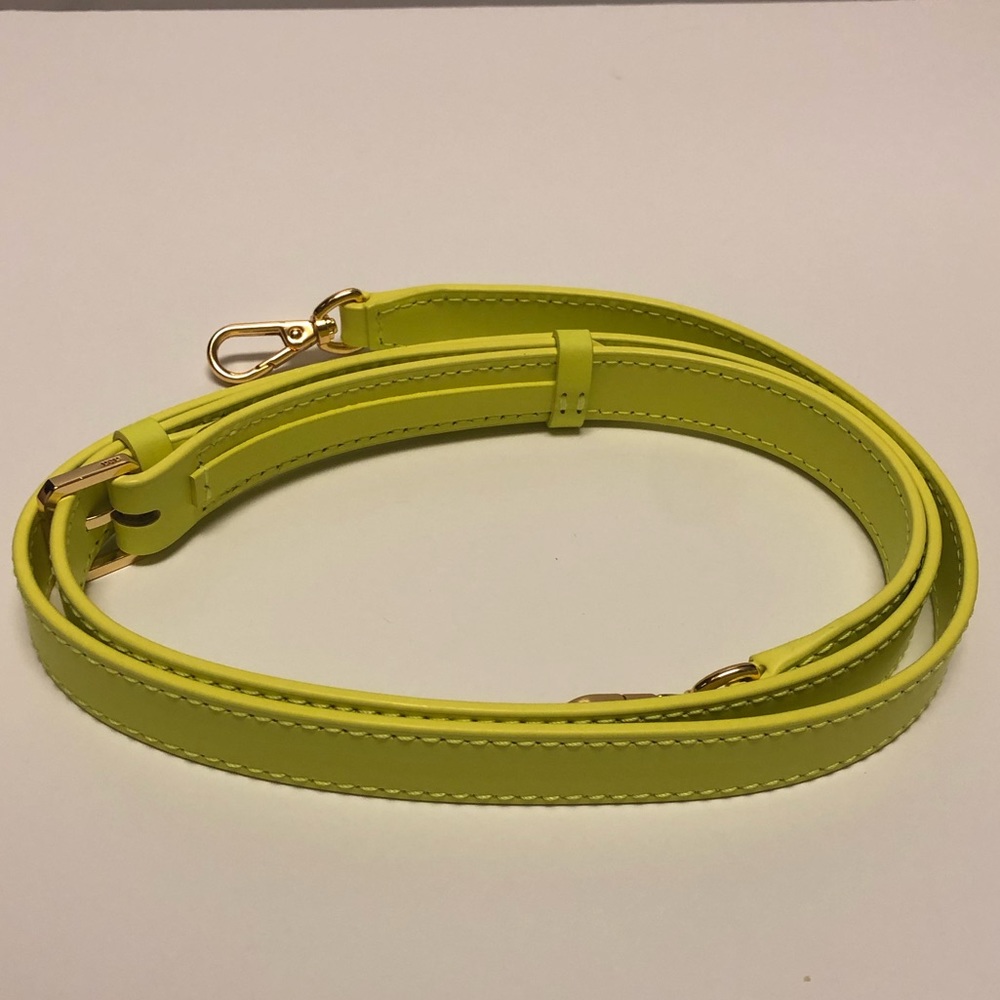 New MCM neon yellow “green” Crossbody strap